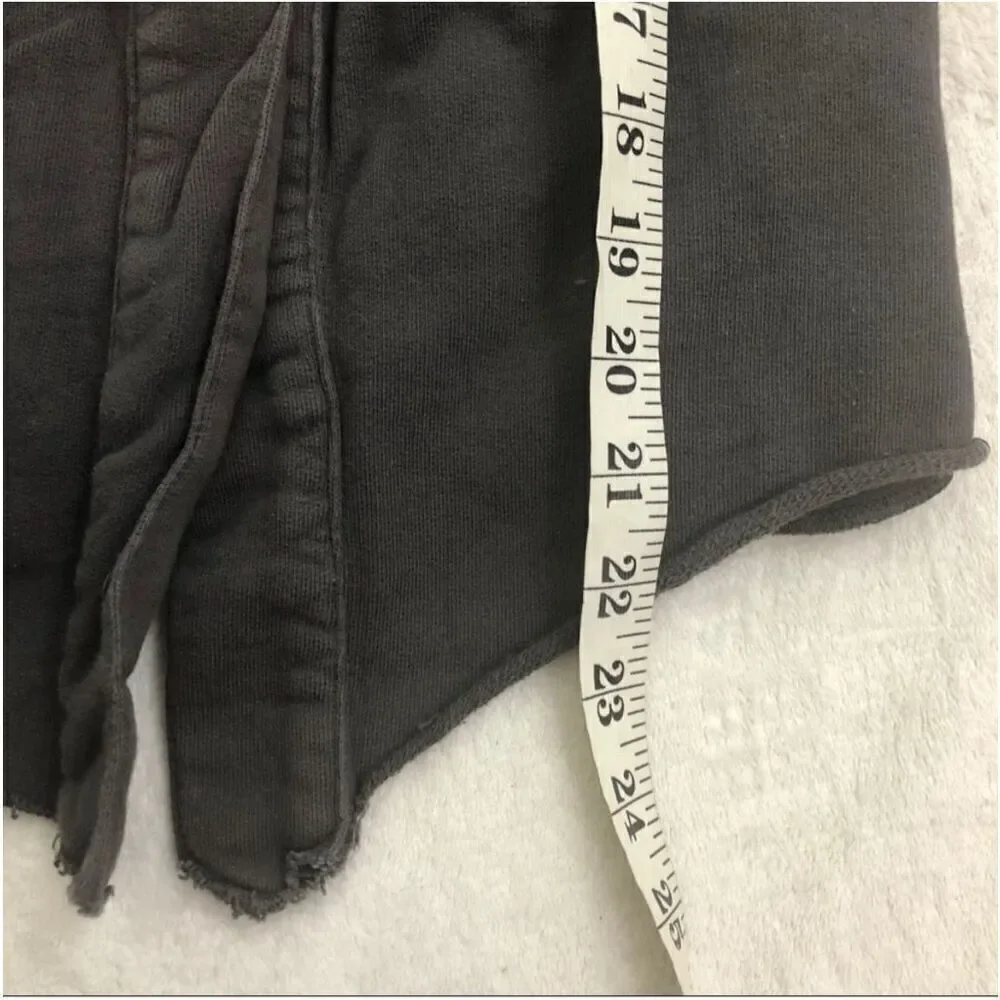Intermix Improvd Distressed Cardigan Jacket Charcoal Gray Sweater Xs Xsmall